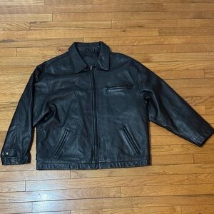 Roundtree & Yorke Dillards exclusive Black Leather Jacket